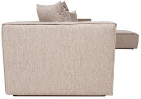 Sarokkanapé Sora (L1-O1-O1-1R-POUFFE ) - Homok Bézs