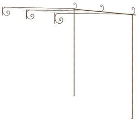 antik barna vas kerti pergola 3 x 3 x 2,5 m
