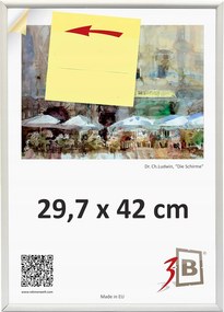 Képkeret Poszter Grafika 29,7x42cm Fehér