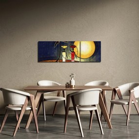 Egy ősi festmény képe (órával) (90x30 cm)