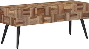 vidaXL tömör újrahasznosított tíkfa pad 110 x 35 x 45 cm