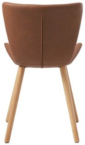 Barna fém étkezőszék szett 2 db-os Teslin – Unique Furniture