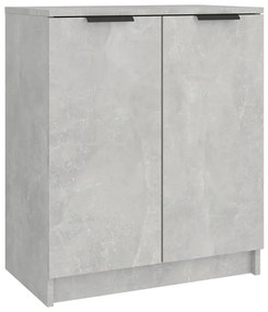 betonszürke szerelt fa cipősszekrény 59 x 35 x 70