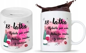 Születésnapra 18 18-es 18-as Persely Szett fényképes nyomott mintás bögre