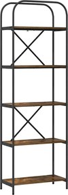vidaXL Könyvespolc Füstölt tölgy 60 x 30 x 183 cm Faanyag
