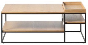 Natúr színű dohányzóasztal 70x120 cm Rivoli – Unique Furniture