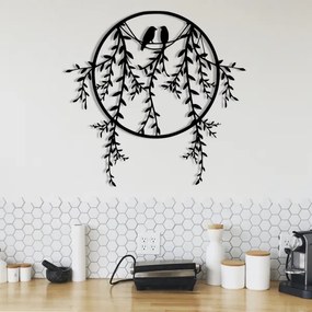 Fali dekoráció 45x44 cm, fém ágakból