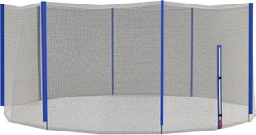 SPORTNOW Csereháló Ø 366 cm-es Trampolinokhoz 8 Egyenes Rúddal, Biztonsági Háló Trampolinokhoz, Kerek Háló Cipzáras Bejárattal | Aosom