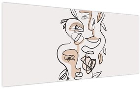 Kép - Line art arckezelés (120x50 cm)