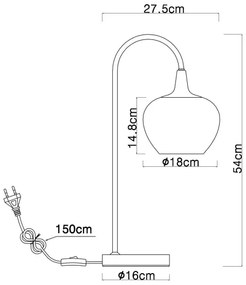 Globo 15548TG - Asztali lámpa MAXY 1xE27/40W/230V réz