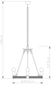 GLOBO 69029-6 - Csillár láncon ULLEU 6xE27/40W/230V