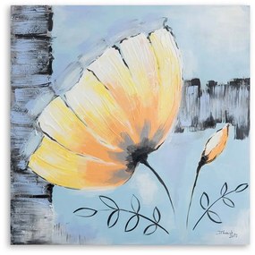 Gario Vászonkép Virág, balra egy kehely, balra egy kehely. Méret: 60 x 60 cm