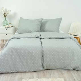 Stanex Krep lepedő szett Szürke pöttyös, 140 x 200 cm, 70 x 90 cm