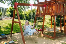 Szürke függőszék KOLUMBIA párnával