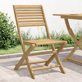 4 db összecsukható tömör akácfa kerti szék 48,5x61,5x87 cm