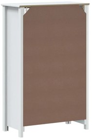 BERG fehér tömör fenyőfa fürdőszobaszekrény 69,5 x 34 x 110 cm