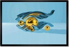 Poszterek keretben 60x40 Kék grafika