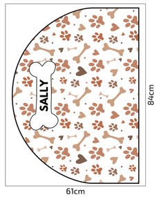 PIPPER. Védő textil falmatrica – Ív – Mancsok Méret: 120x96cm, Indíték: névvel