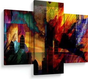 Kép - A város színes absztrakciója (90x60 cm)