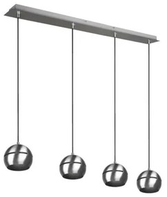 Trio - Csillár zsinóron FLETCHER 4xE14/40W/230V matt króm