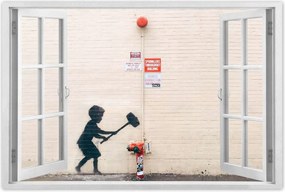 Poszterek 120x80 Banksy Hydrant Graffiti