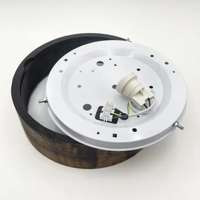 OAK SMOKY mennyezeti lámpa 1xE27/15W/230V, 27,5 cm, tölgy/sötétbarna