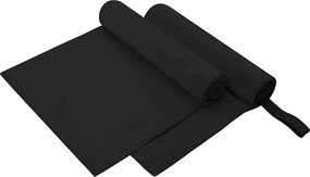 vidaXL Sport Törölközők 2 pcs Fekete 100 x 50 cm