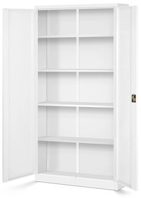 Set 4x fém iratszekrény JAN H, 900 x 1950 x 400 mm, fehér