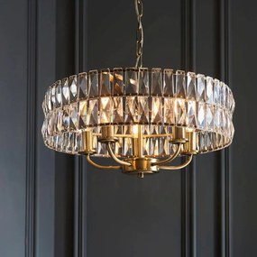 Endon glamour modern függeszték clifton antik sárgaréz átlátszó end106244