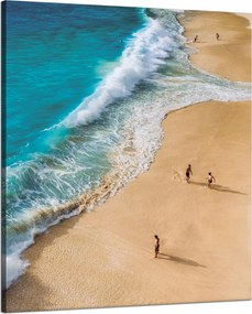 Vászonkép Emberek a tengerparton Szórakozás Nyaralás Nap Víz 80x100 cm