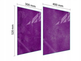 Üveg Tűzhelyvédő Főzőlap 70x52 Lila Edzett Üveg