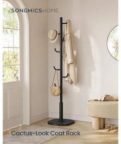 SONGMICS kaktusz alakú ruhafogas állvány, 175,3 cm magas, fekete tintaszínben