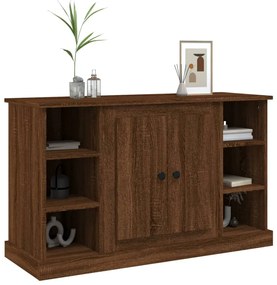 barna tölgy színű szerelt fa tálalószekrény 100x35,5x60 cm