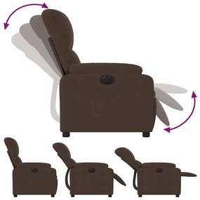 barna mikroszálas szövet elektromos dönthető fotel