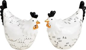 Kerámia tyúk HENIQUE 8 cm fehér - több kialakítás