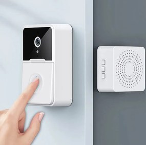 SmartCom Okos vezetéknélküli kapucsengő beltéri vevővel,fehér szín FB0083