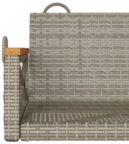 szürke polyrattan hintapad 63 x 62 x 40 cm