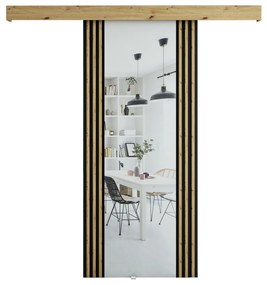Tolóajtó 90 cm Myles I (artisan tölgy + matt fekete). 1043556