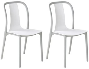 Szürke és fehér kerti szék kétdarabos szettben SPEZIA Beliani