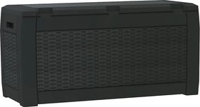 vidaXL antracitszürke polipropilén kerti tárolóláda 119 x 48 x 60 cm