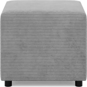 Zeus puff, kordbársony, 50x50, szürke