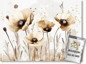 Fotótapéta Flizelina Természet Pipacs Virágok Szépia Boho Glamour 150x105 ragasztó