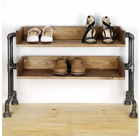 Cipősszekrény BORU 50x90 cm fekete/fenyő