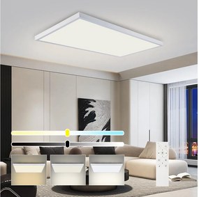 Brilagi-LED Fényerőszabályozható fürdőszobai lámpatest FRAME SMART LED/96W/230V IP44 fehér + távvezérlő