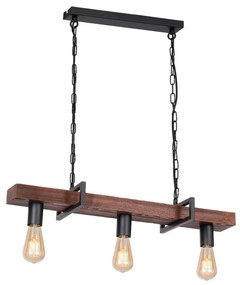 Csillár láncon HARD 3xE27/60W/230V