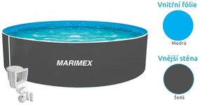 Marimex Orlando medence 4,57x1,07 m - SZÜRKE, medence, fólia, szkimmer