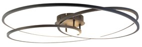 Mennyezeti lámpa fekete 78 cm beépített LED-del, 3 fokozatú fényerő-szabályozóval - Rowin