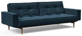 Splitback karfás ágyazható kanapé, 580, sötétkék szövet