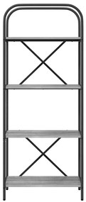 Könyvespolc Szürke sonoma 60 x 30 x 146 cm Faanyag