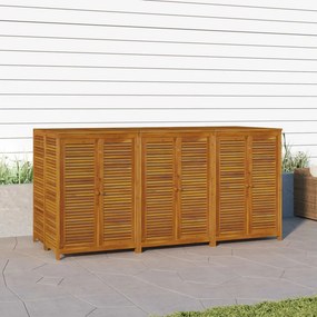 vidaXL tömör akácfa kerti tárolóláda 210 x 87 x 104 cm